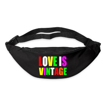 Love is vintage - Sac banane - noir - Devant