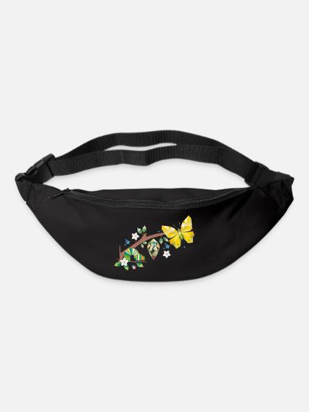 Von der Raupe zum Schmetterling - Lebenszyklus - Gürteltasche - Schwarz