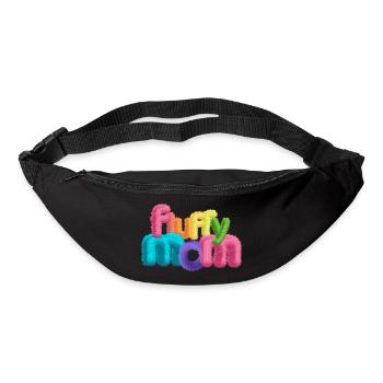 Fluffy Mom – Fluffy 3D Typography - Bum bag - black - Front