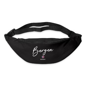 Bergen - Norway Flag Lettering - Norge - Norwegen - Bum bag - black - Front