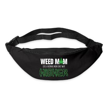 Weed Mom Like Normal Mom Only Higher - Bum bag - black - Front