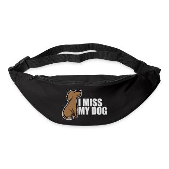 I Miss My Dog Hundeliebhaber Hunde Liebe Witz Logo - Gürteltasche - Schwarz - Vorne