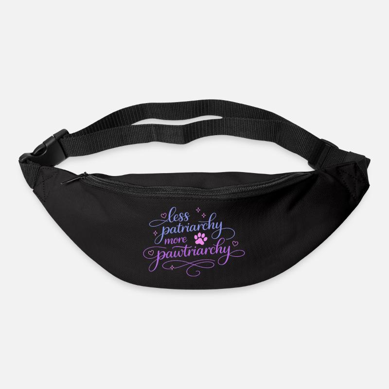 less patriarchy, more pawtriarchy - Gürteltasche - Schwarz