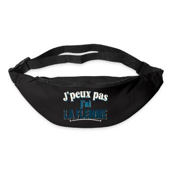 J’peux pas j’ai la flemme – Humour - Sac banane - noir - Devant