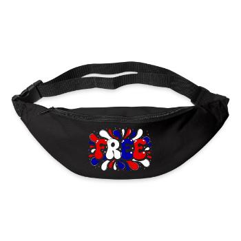 Liberté Splash Typographie Tricolore - Sac banane - noir - Devant