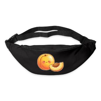 Aprikose Motiv Obst Outfit Frucht Kostüm Karneval  - Gürteltasche - Schwarz - Vorne