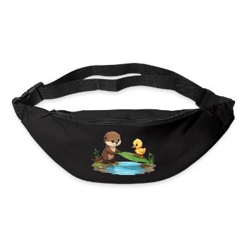 Flussfreund Otter und Ente - Gürteltasche - Schwarz - Vorne