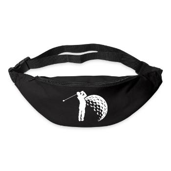 Golf Schwung Silhouette - Gürteltasche - Schwarz - Vorne
