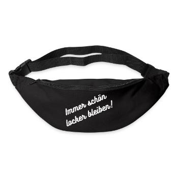 HN Toujours Rire Eh bien Rester Design d’autocollants - Sac banane - noir - Devant