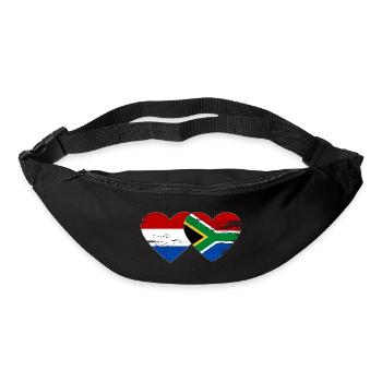 Holland South Africa Flag Hands Heart Shape Used - Bum bag - black - Front
