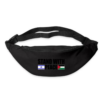 Stand with peace israel free palestine - Sac banane - noir - Devant