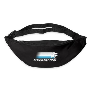 Schlittschuh Eisschnelllauf Eis Laufen Geschenk - Gürteltasche - Schwarz - Vorne