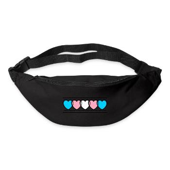 Trans Herzen transsexuell trans* Herz Transgender - Gürteltasche - Schwarz - Vorne