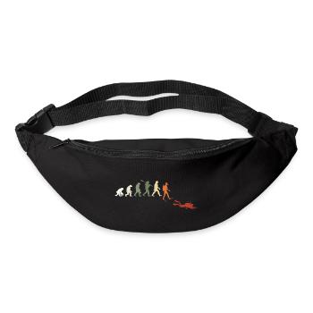 Plongée Évolution Rétro Cadeau Pour Plongeurs - Sac banane - noir - Devant