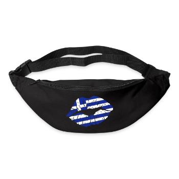 Kissing mouth (Grèce) - Sac banane - noir - Devant