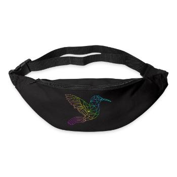 Hummingbird geomatrical line art (gOT it!) - Bum bag - black - Front