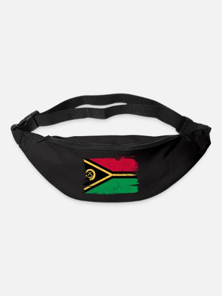 Vanuatu Bandiera drapeau paix Vintage - Sac banane - noir