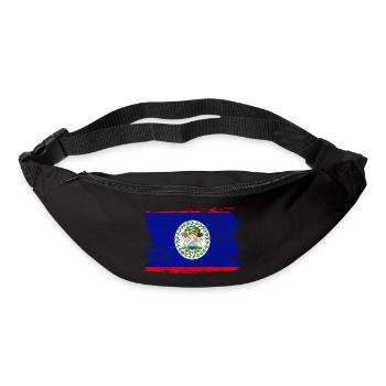 Belize Bandiera drapeau paix Vintage - Sac banane - noir - Devant