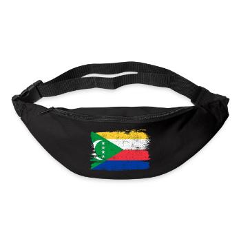 Comores Bandiera Drapeau Paix Vintage - Sac banane - noir - Devant