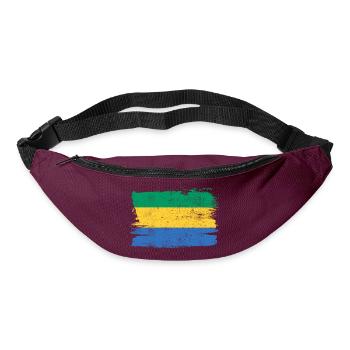 Gabon Flag Flag Peace Vintage - Bum bag - burgundy - Front