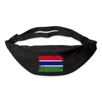 Gambia Flagge Flagge Frieden Vintage - Gürteltasche - Schwarz - Vorne