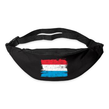 Drapeau du Luxembourg Drapeau de la Paix Vintage - Sac banane - noir - Devant