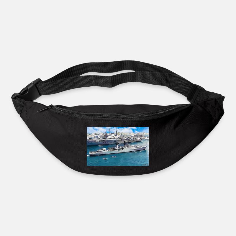 leopard and eagle oil1 - Bum bag - black