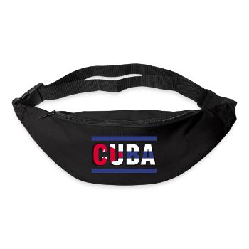 Cuba Drapeau Vintage Design - Sac banane - noir - Devant