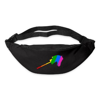 Stockpferdreiten im Regenbogen - Gürteltasche - Schwarz - Vorne