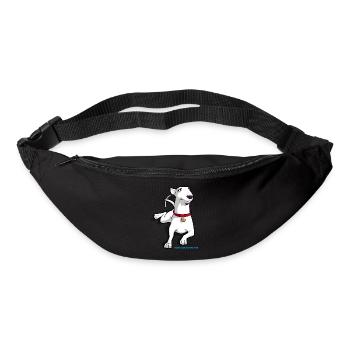 Bull Terrier Cartoon Dog - Bum bag - black - Front