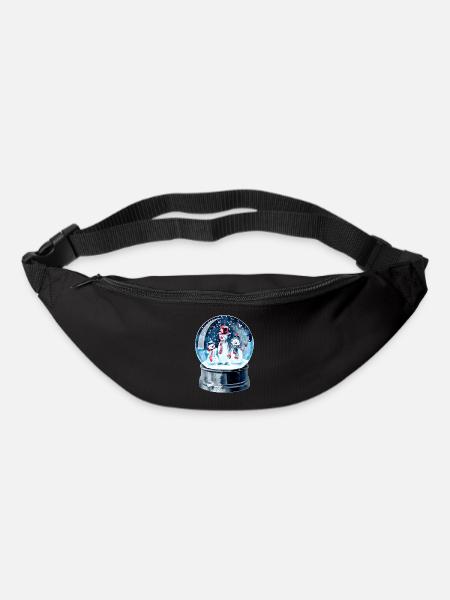 Weihnachten Schneekugel - Gürteltasche - Schwarz