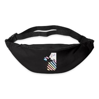 amour écrit - Sac banane - noir - Devant