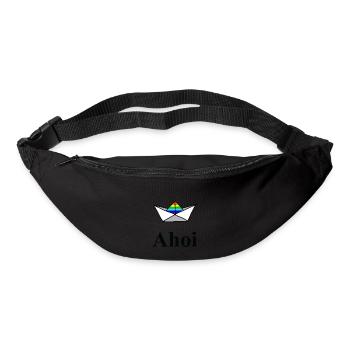 fierté navire - Sac banane - noir - Devant