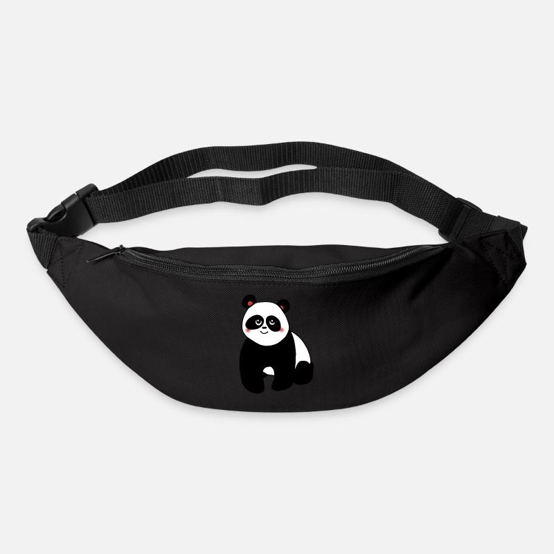 Cute Kawaii Chibi Panda - Bum bag - black