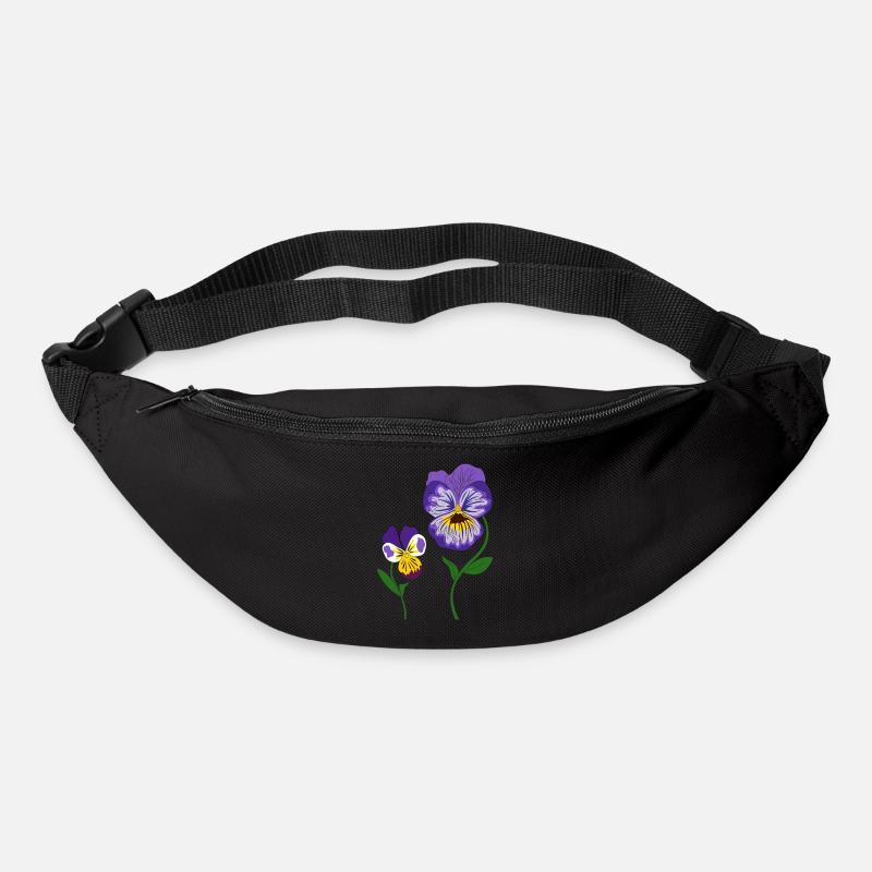 violet flower - Bum bag - black