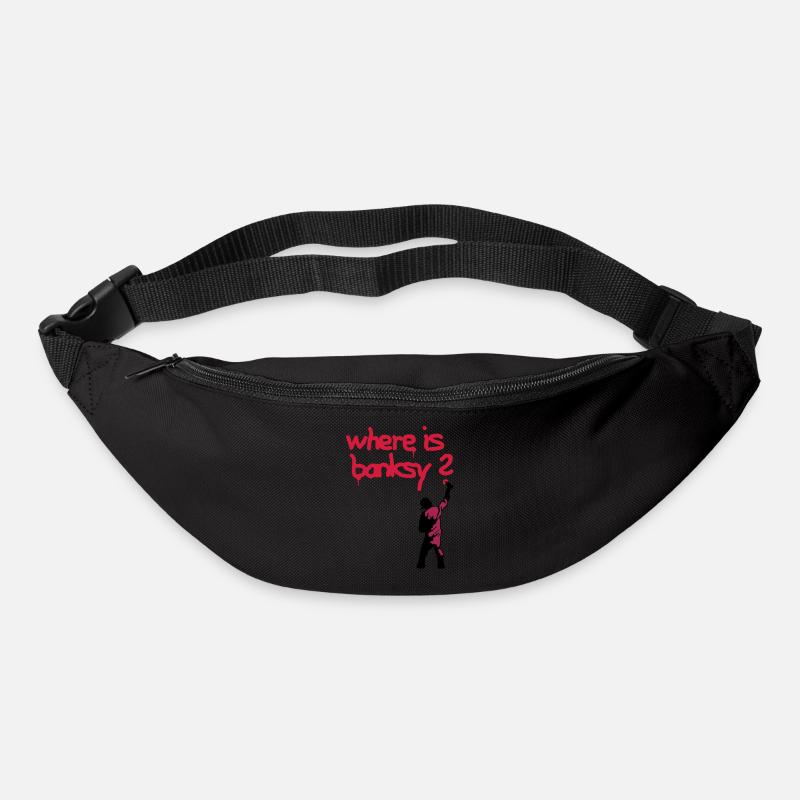 where is banksy - Gürteltasche - Schwarz