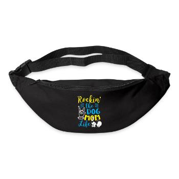 Dog Lover Rockin Le Chien Maman Vie Cadeau d’Anniversaire - Sac banane - noir - Devant