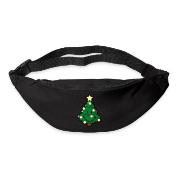 Smiley Christmas Tree - Sac banane - noir - Devant