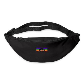 Idée de cadeau de paix arc-en-vélo - Sac banane - noir - Devant