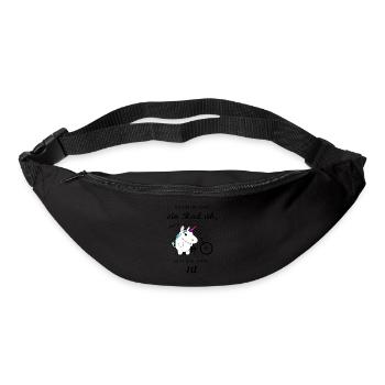 Rad ab Einhorn Fahrrad lustiger Spruch Geschenk - Gürteltasche - Schwarz - Vorne