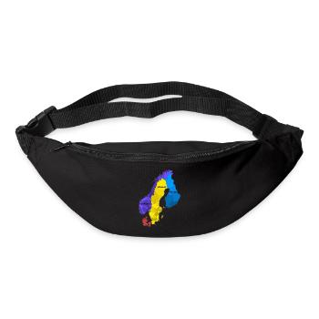 Suède Suède symboles nordiques 5 - Sac banane - noir - Devant