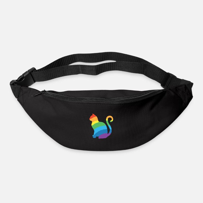 rainbow cat - Gürteltasche - Schwarz