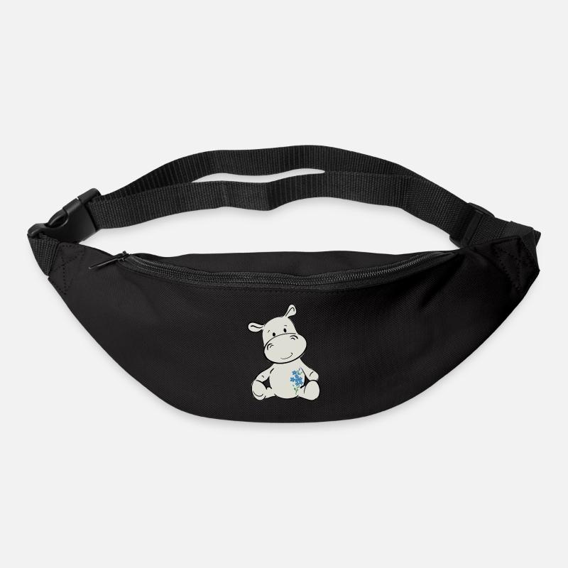 Happy Hippo - Gürteltasche - Schwarz