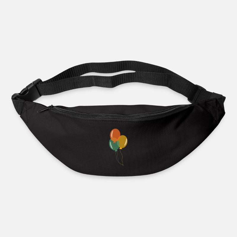 Bunte Luftballons - Gürteltasche - Schwarz