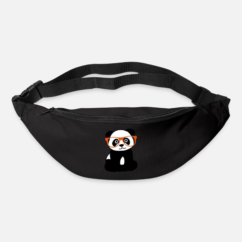 Panda with glasses - Bum bag - black