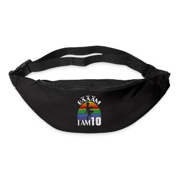 10 anniversaire d’enfants football - Sac banane - noir - Devant