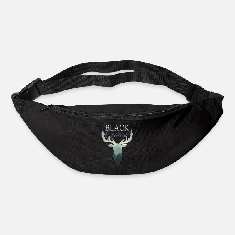 Black Forest trendiger Schwarzwald Hirsch - Gürteltasche - Schwarz