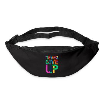 never give up - Gürteltasche - Schwarz - Vorne
