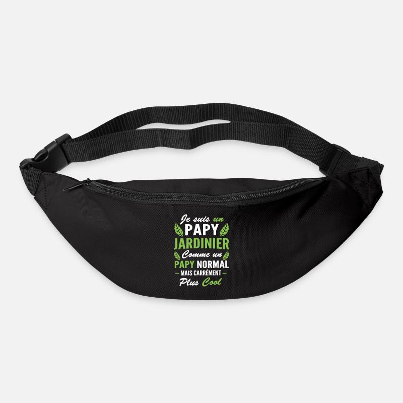 je suis un papy jardinier - Sac banane - noir