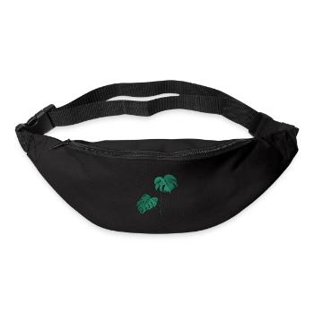 Monstera, Lineart, plant, Pflanze, Leaf, Minimal - Gürteltasche - Schwarz - Vorne